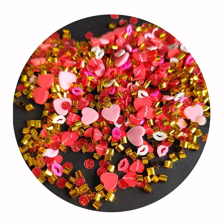 Red Heart And Lips Polymer Clay